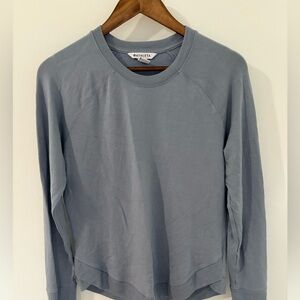 Athleta Mindset Modal blend long-sleeve sweatshirt in a sunwashed dusty blue